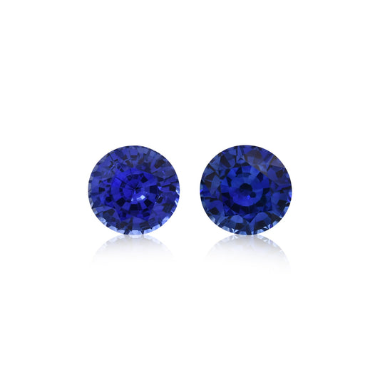 3,05 Karat blauer runder Saphir aus Sri Lanka