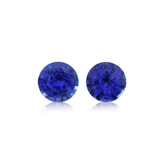 3,08 Karat blauer runder Saphir aus Sri Lanka