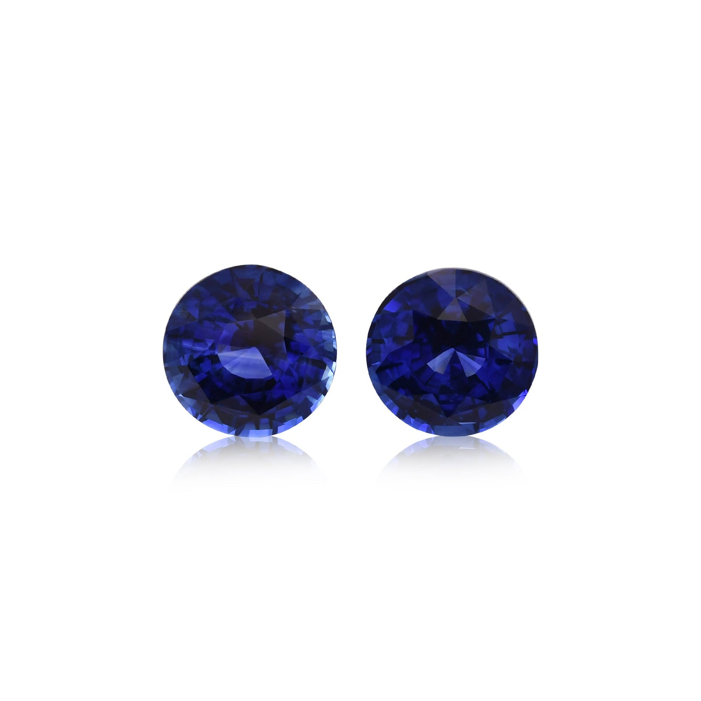 3,69 Karat blauer runder Saphir aus Sri Lanka
