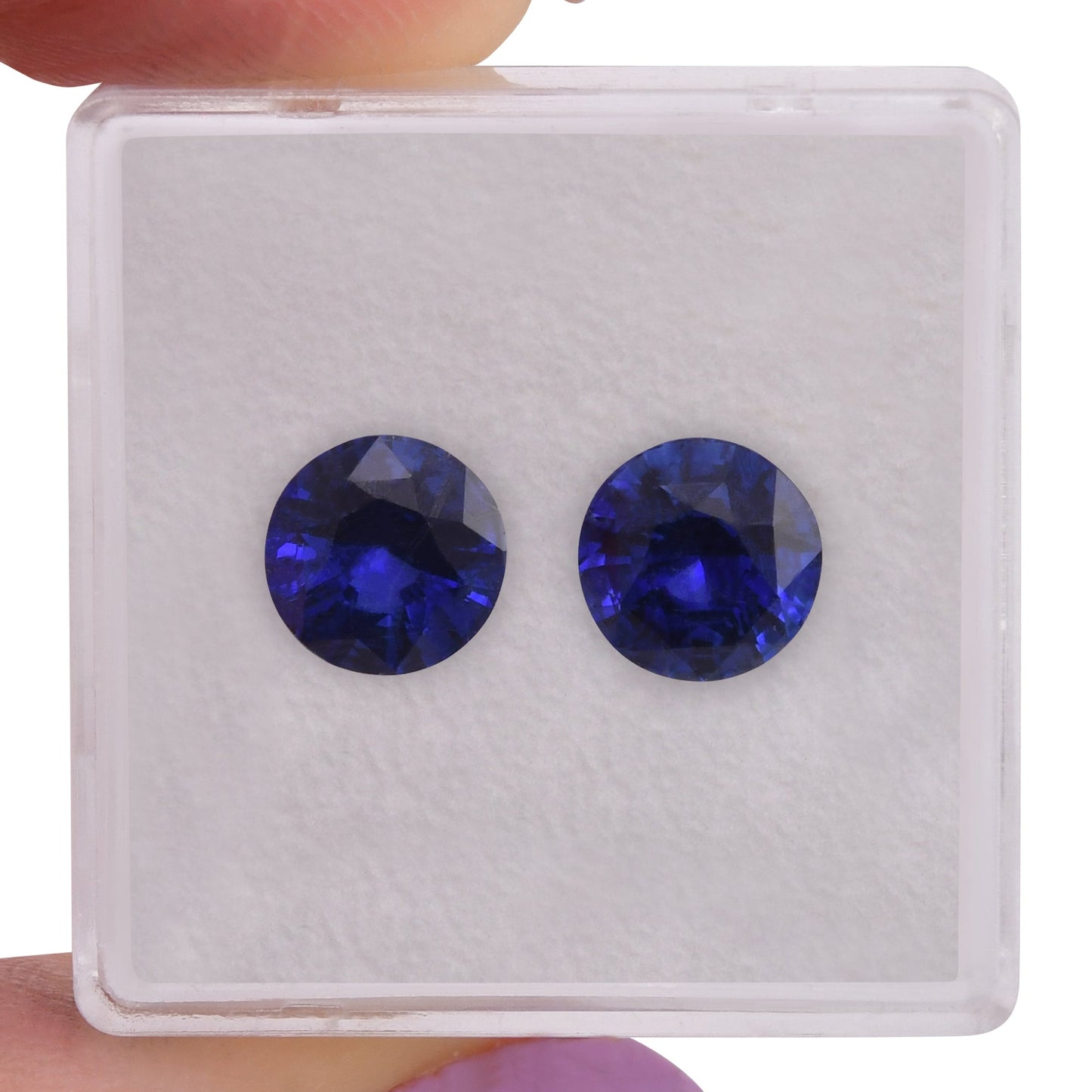 3,69 Karat blauer runder Saphir aus Sri Lanka