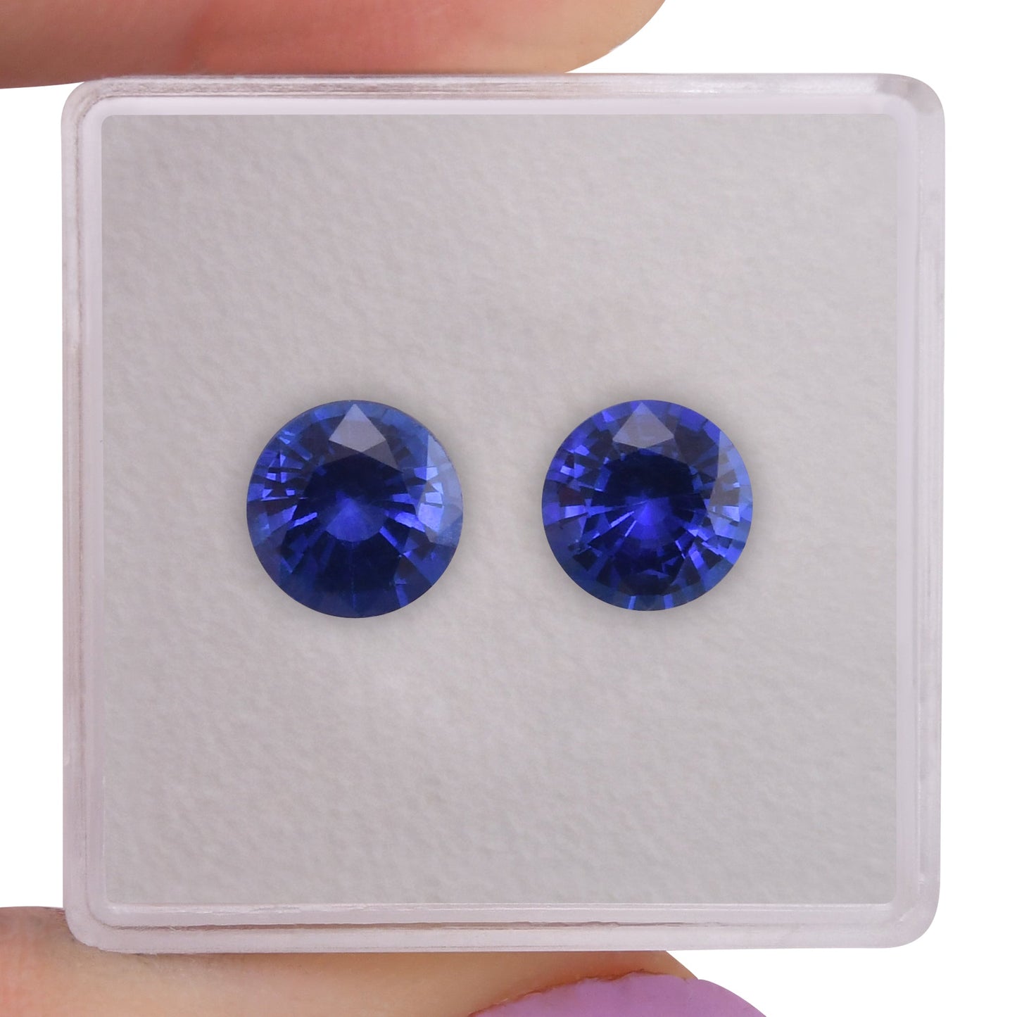 3,11 Karat blauer runder Saphir aus Sri Lanka