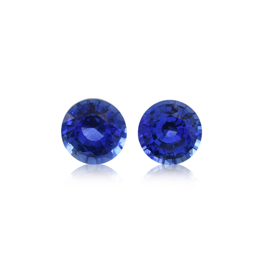 3,11 Karat blauer runder Saphir aus Sri Lanka