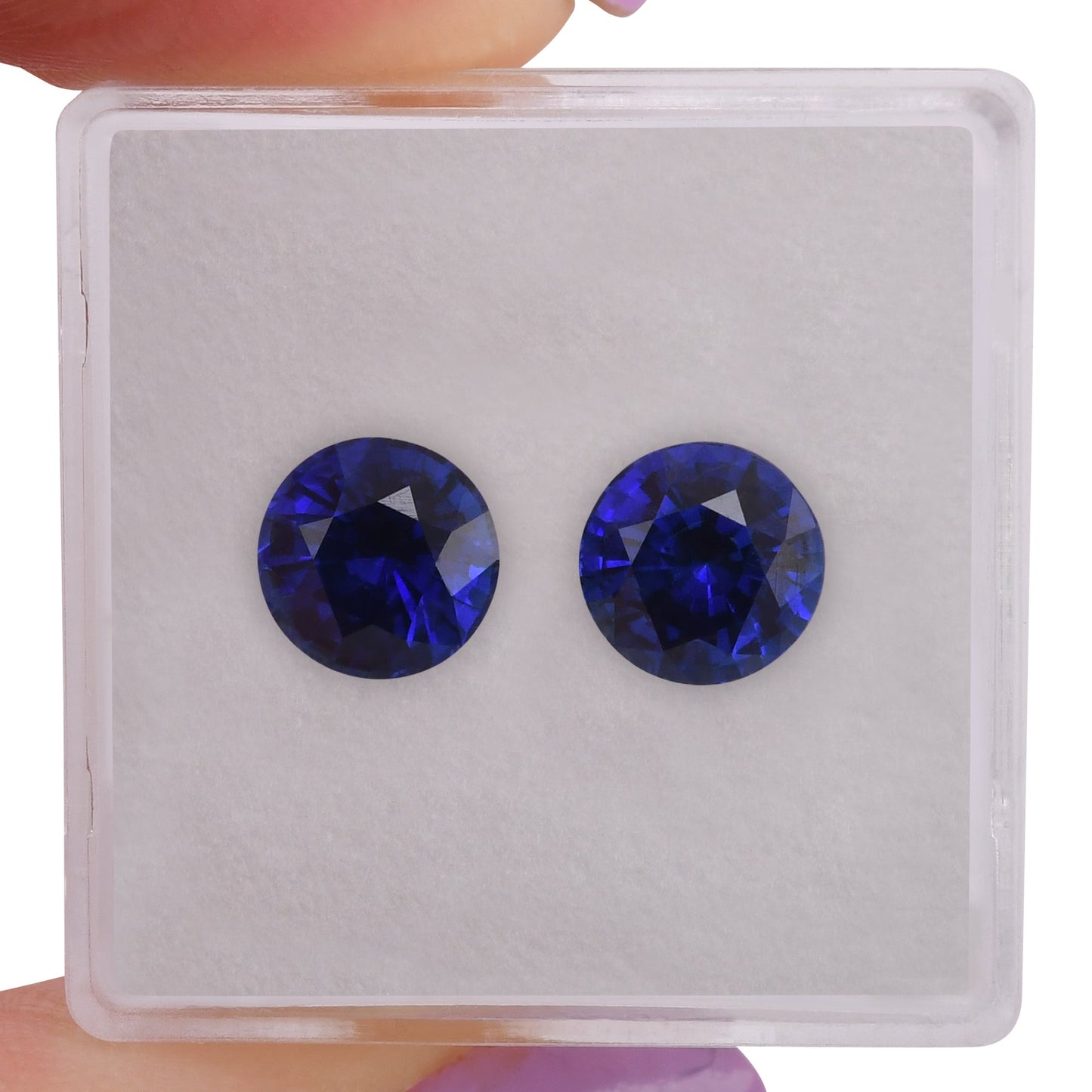 3,89 Karat blauer runder Saphir aus Sri Lanka
