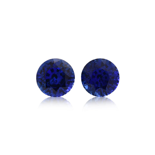 3,89 Karat blauer runder Saphir aus Sri Lanka