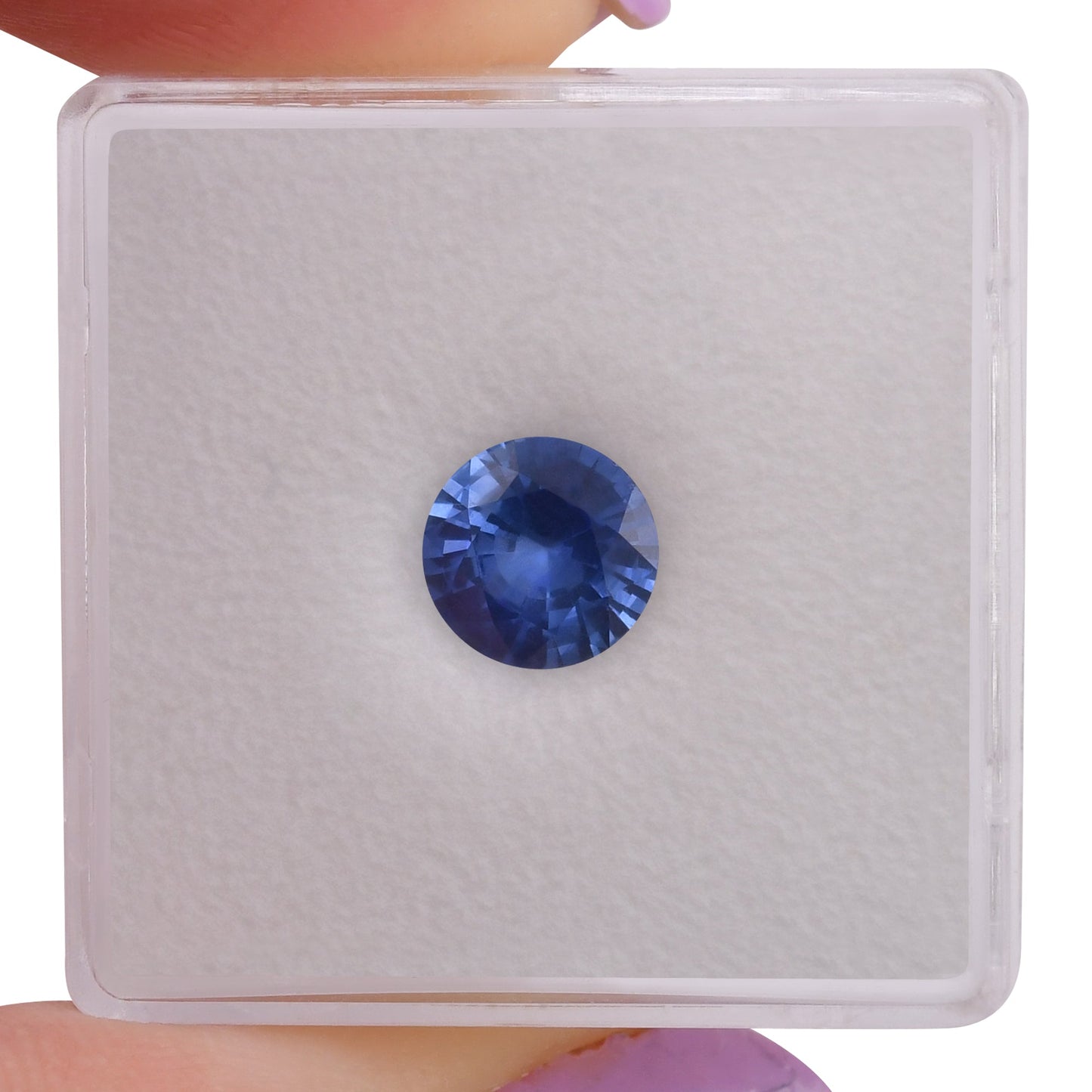 1,41 Karat blauer runder Saphir aus Sri Lanka