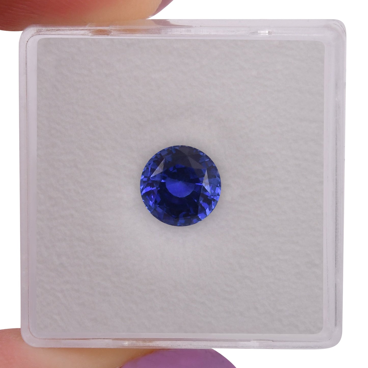 2,00 Karat blauer runder Saphir aus Sri Lanka