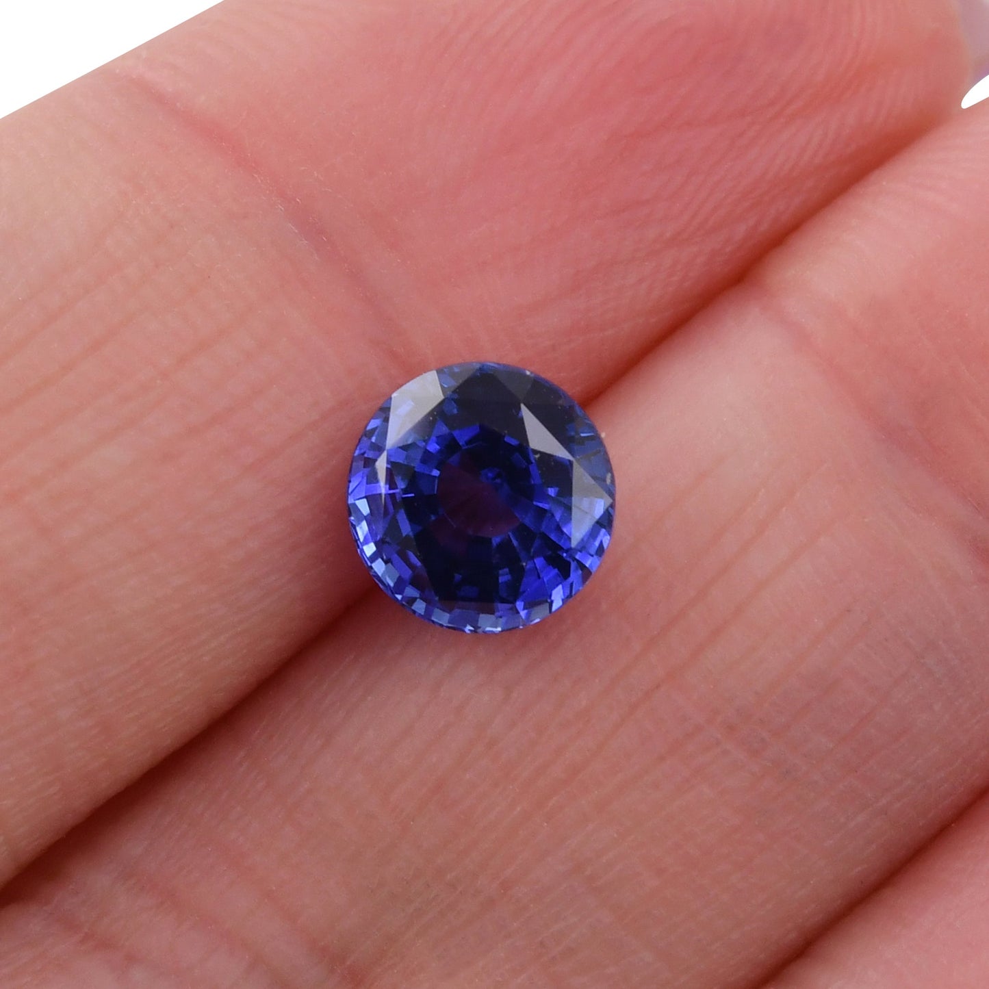 2,00 Karat blauer runder Saphir aus Sri Lanka