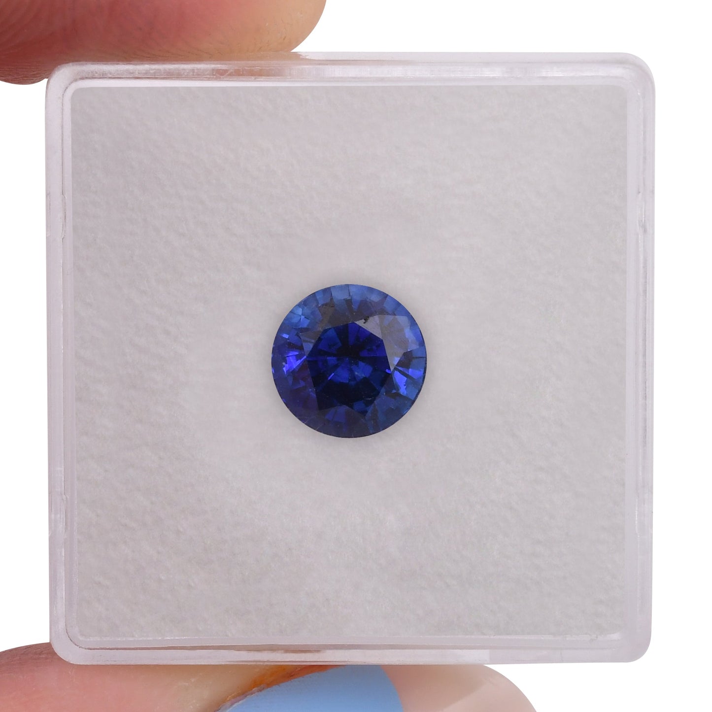2,22 Karat blauer runder Saphir aus Sri Lanka