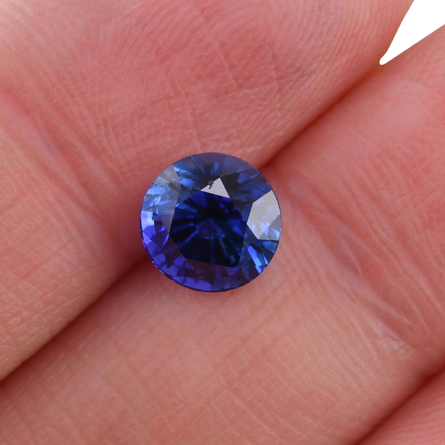 2,22 Karat blauer runder Saphir aus Sri Lanka