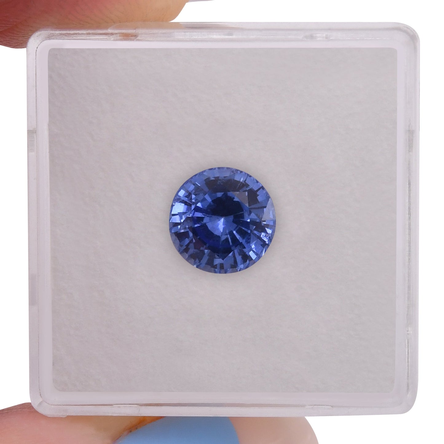 2,55 Karat blauer runder Saphir aus Sri Lanka