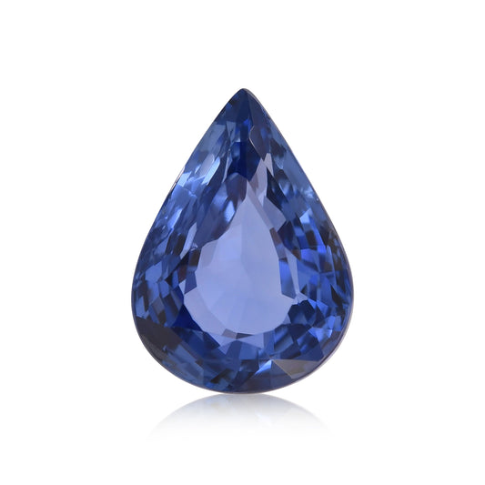 3,47 Karat blauer birnenförmiger Saphir aus Sri Lanka (CD)