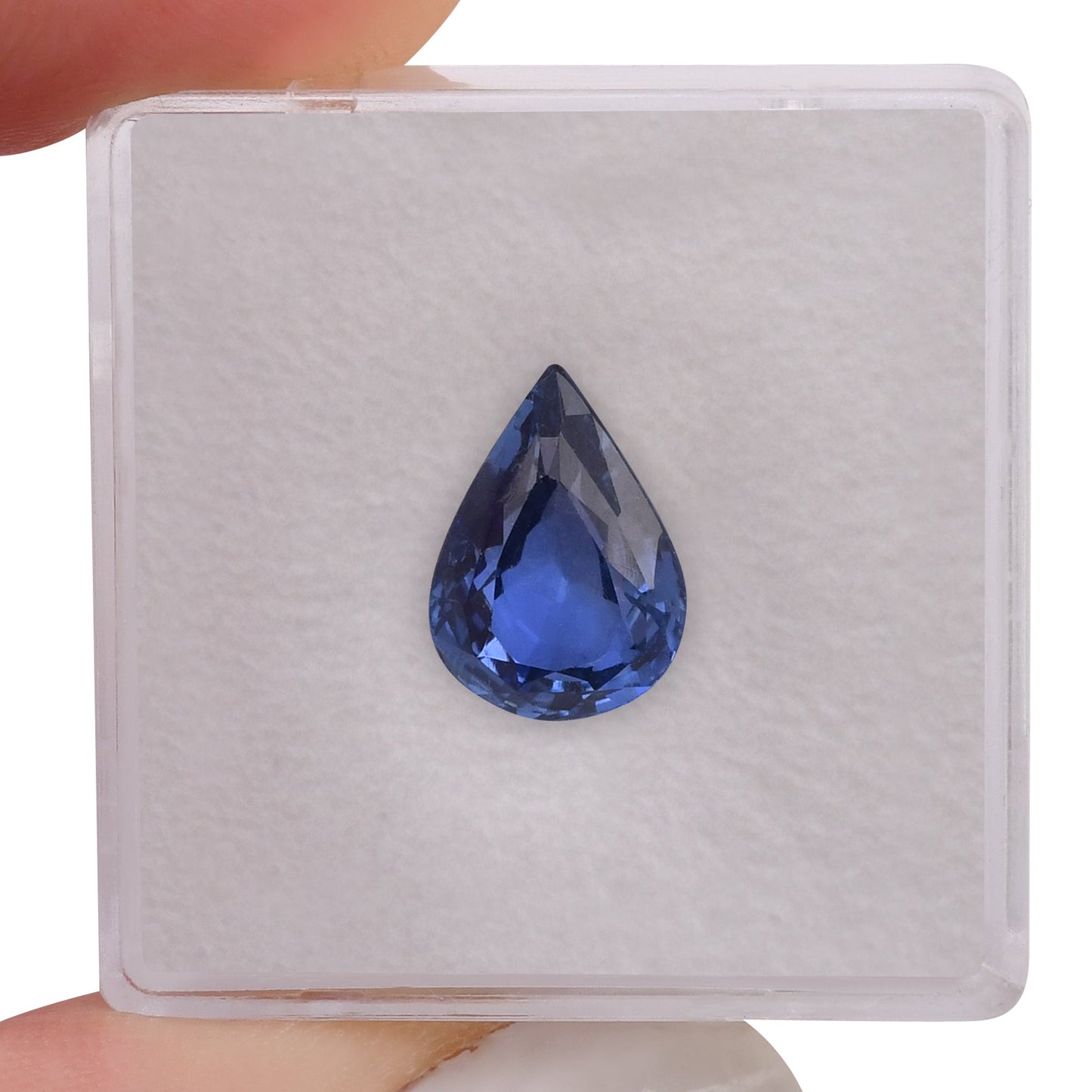 3,47 Karat blauer birnenförmiger Saphir aus Sri Lanka (CD)