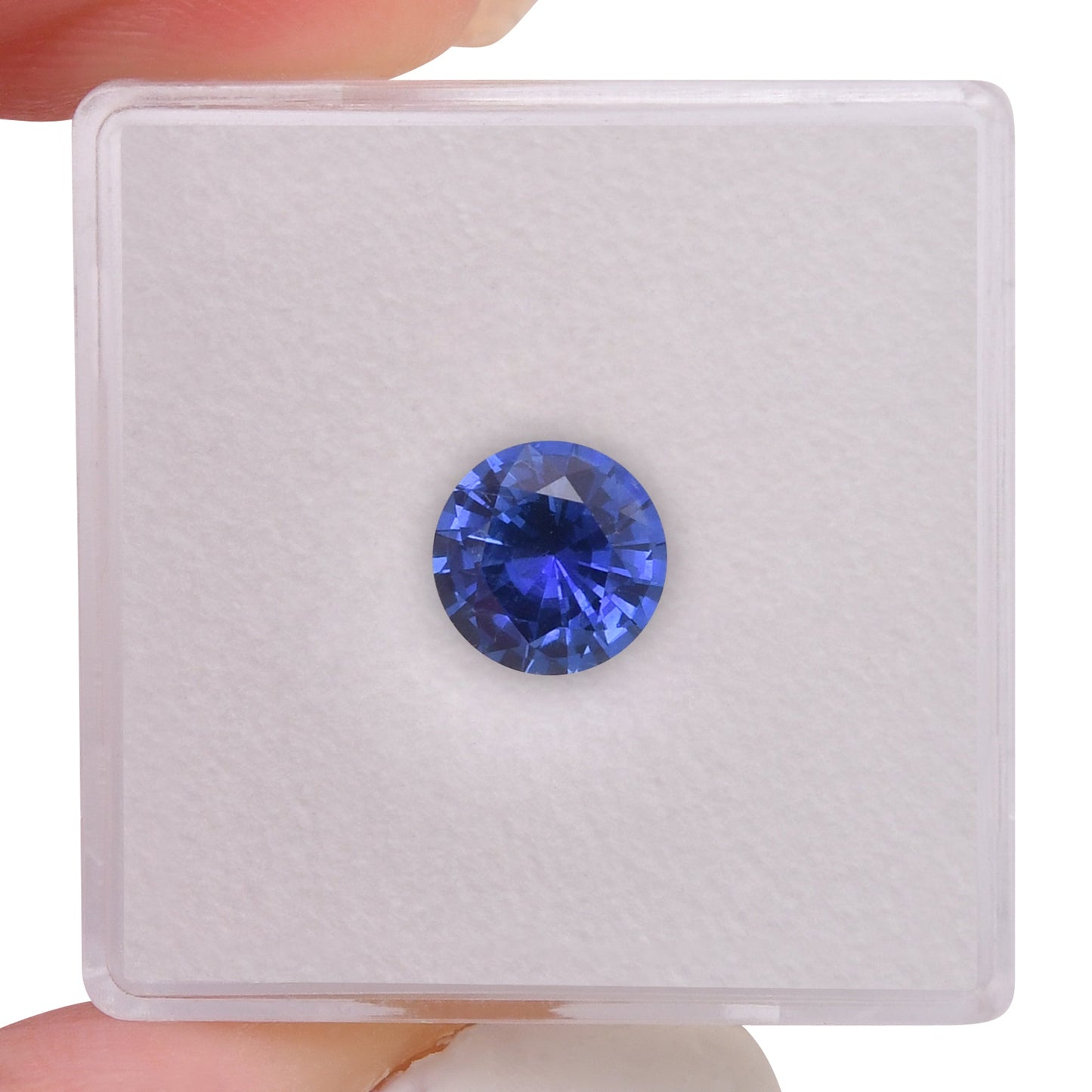 1,50 Karat blauer runder Saphir aus Sri Lanka
