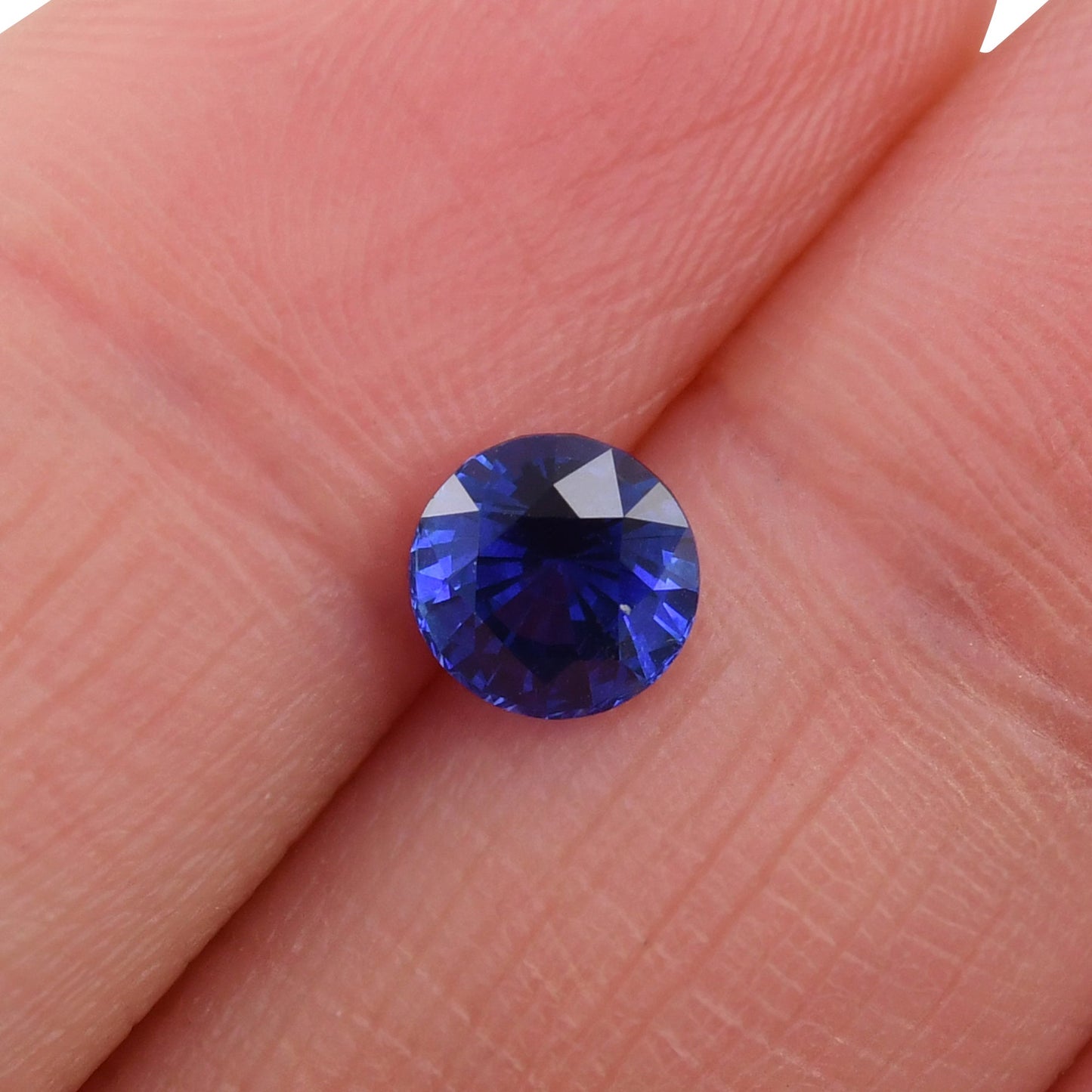 1,00 Karat blauer runder Saphir aus Sri Lanka