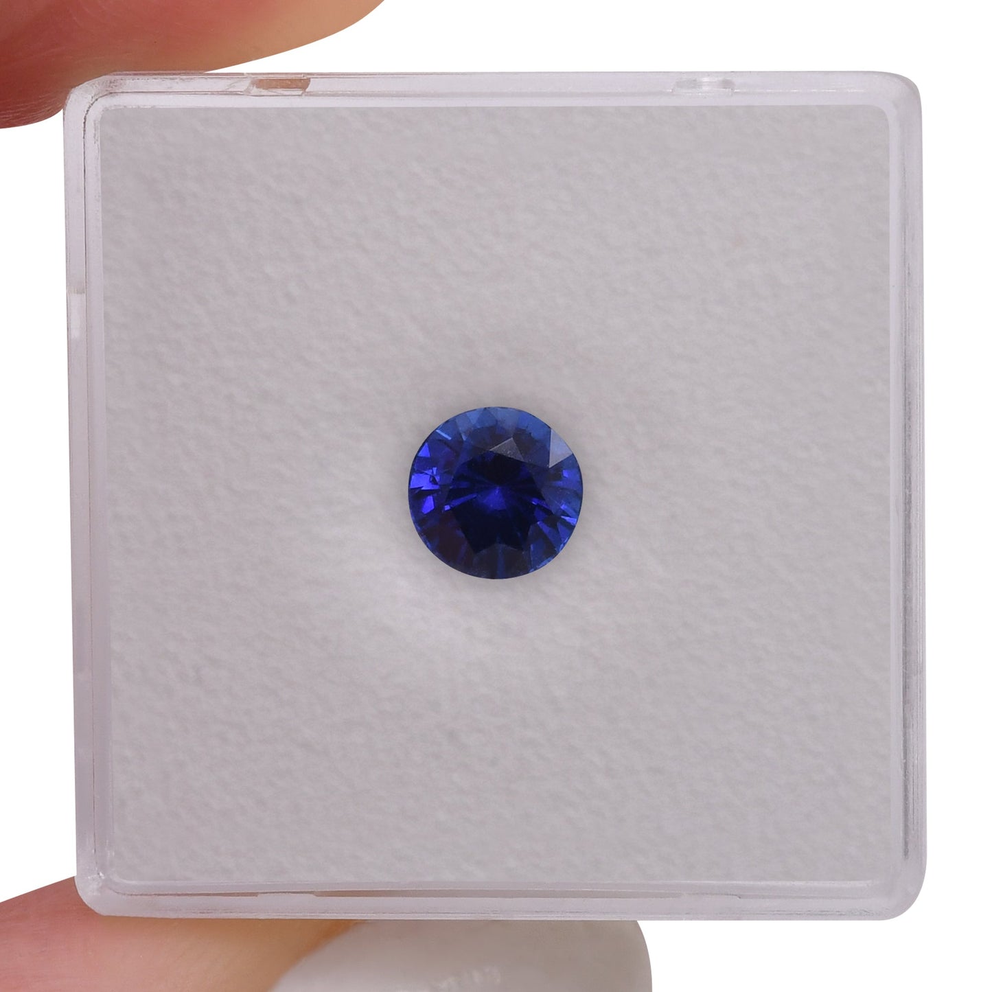 1,00 Karat blauer runder Saphir aus Sri Lanka