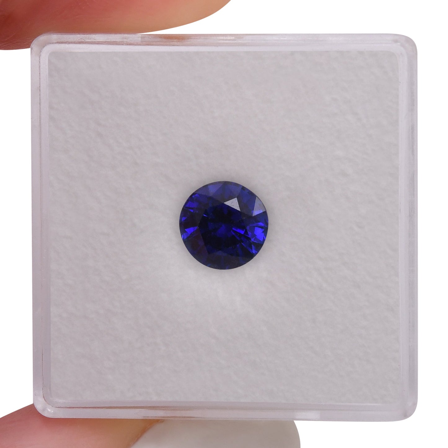1,46 Karat blauer runder Saphir aus Sri Lanka