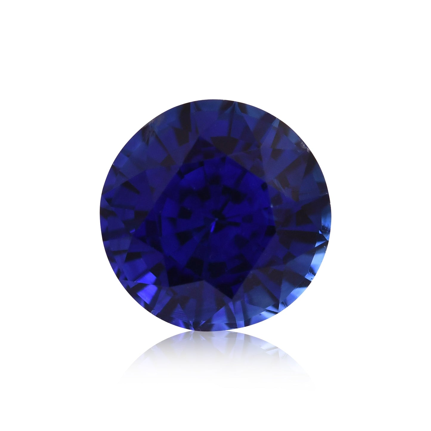 1,46 Karat blauer runder Saphir aus Sri Lanka