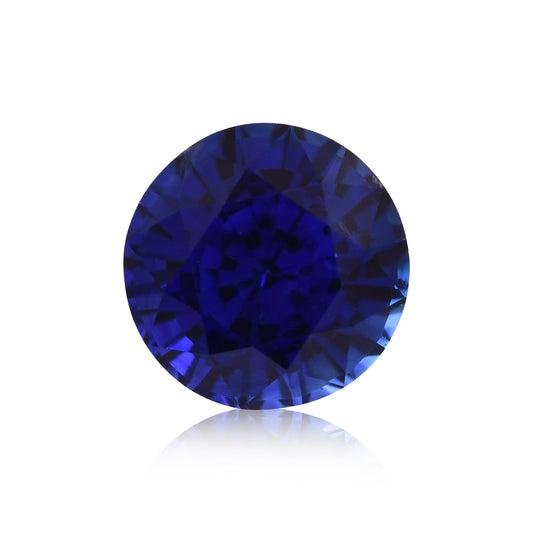 1,46 Karat blauer runder Saphir aus Sri Lanka