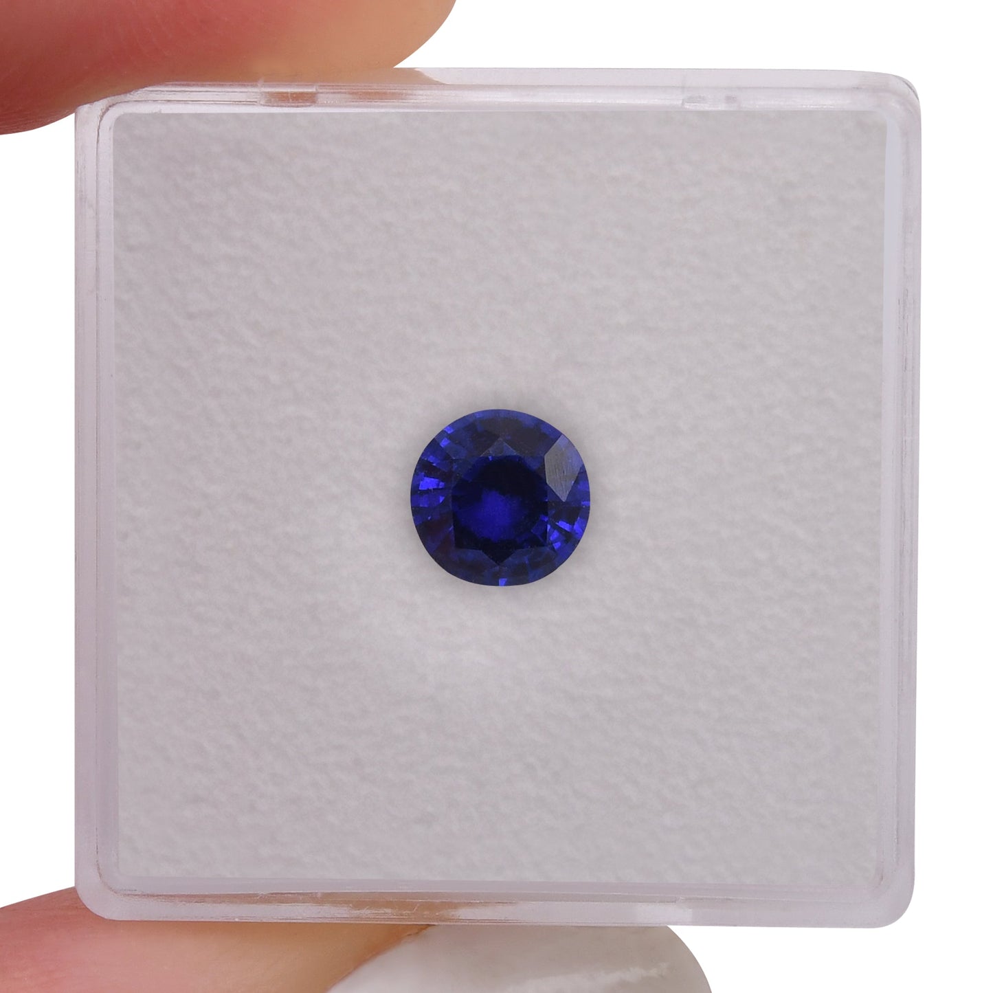 1,11 Karat blauer runder Saphir aus Sri Lanka