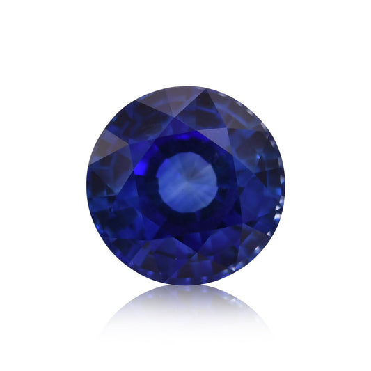 1,59 Karat blauer runder Saphir aus Sri Lanka