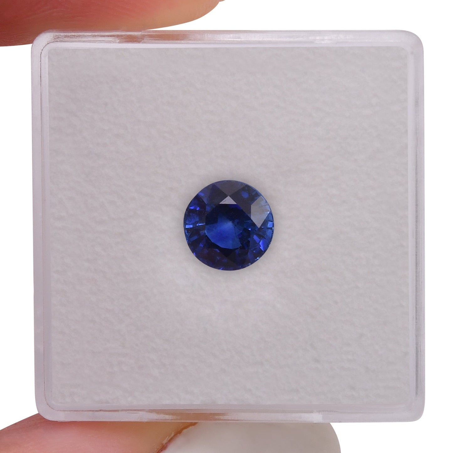 1,59 Karat blauer runder Saphir aus Sri Lanka