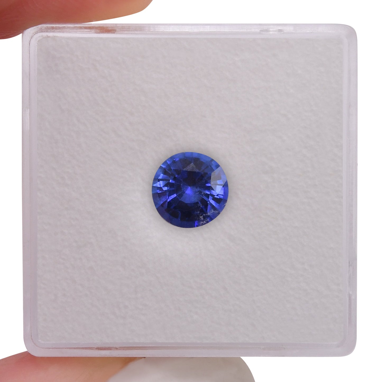 1,34 Karat blauer runder Saphir aus Sri Lanka