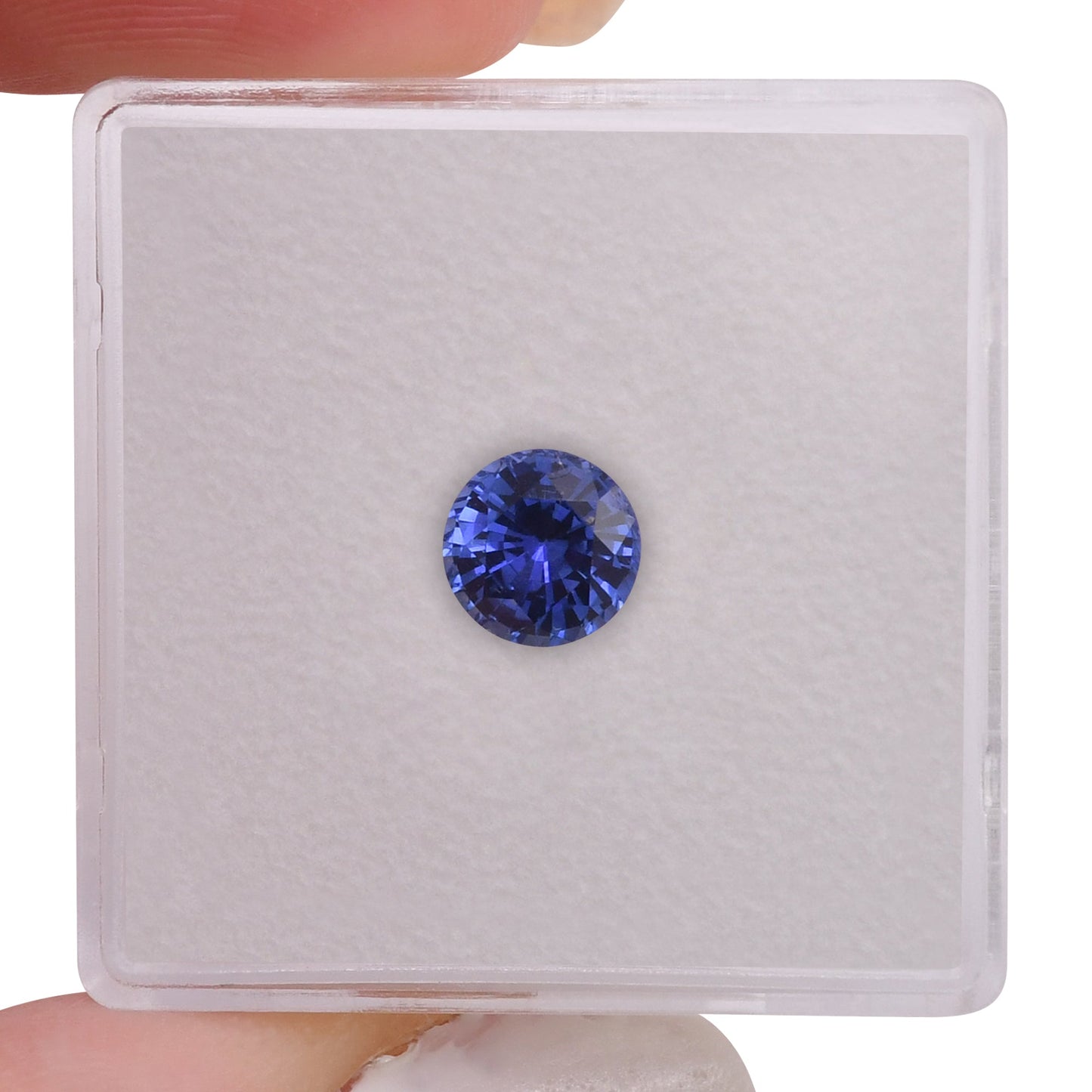 1,05 Karat blauer runder Saphir aus Sri Lanka