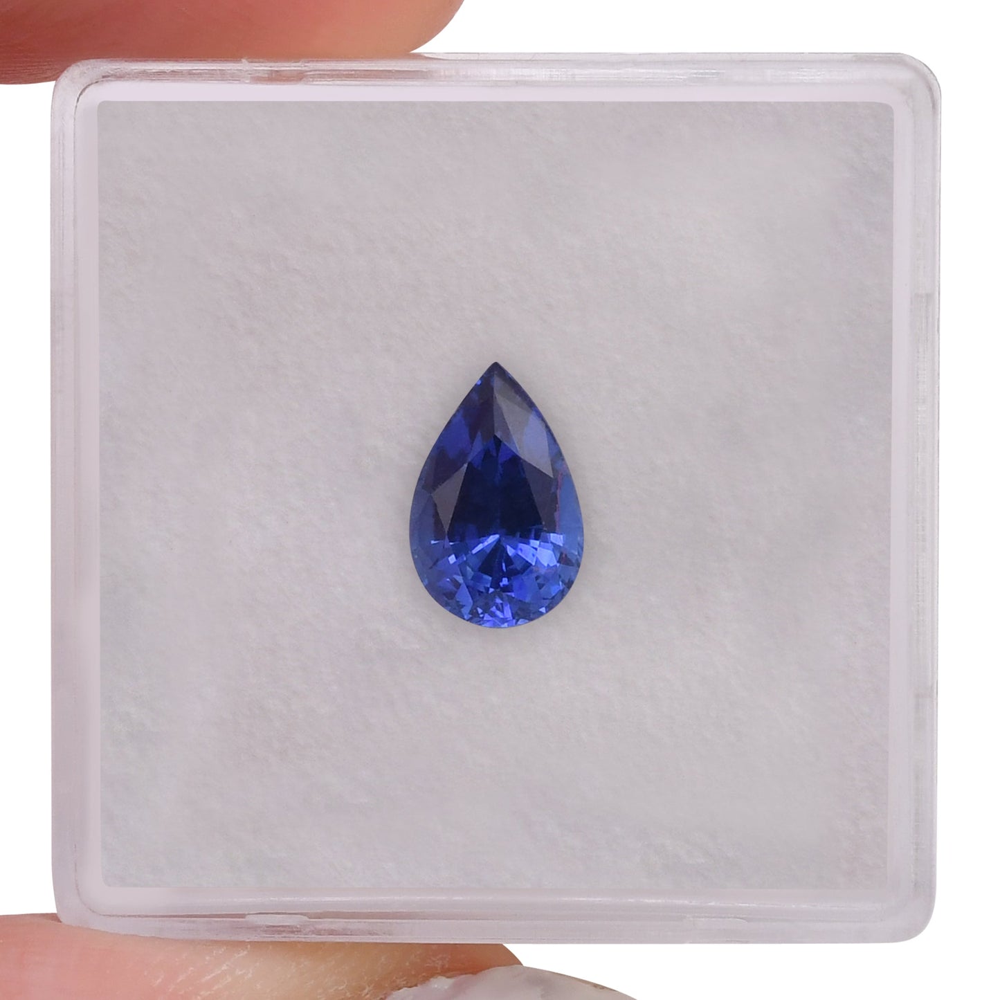 1,41 Karat blauer birnenförmiger Saphir aus Sri Lanka