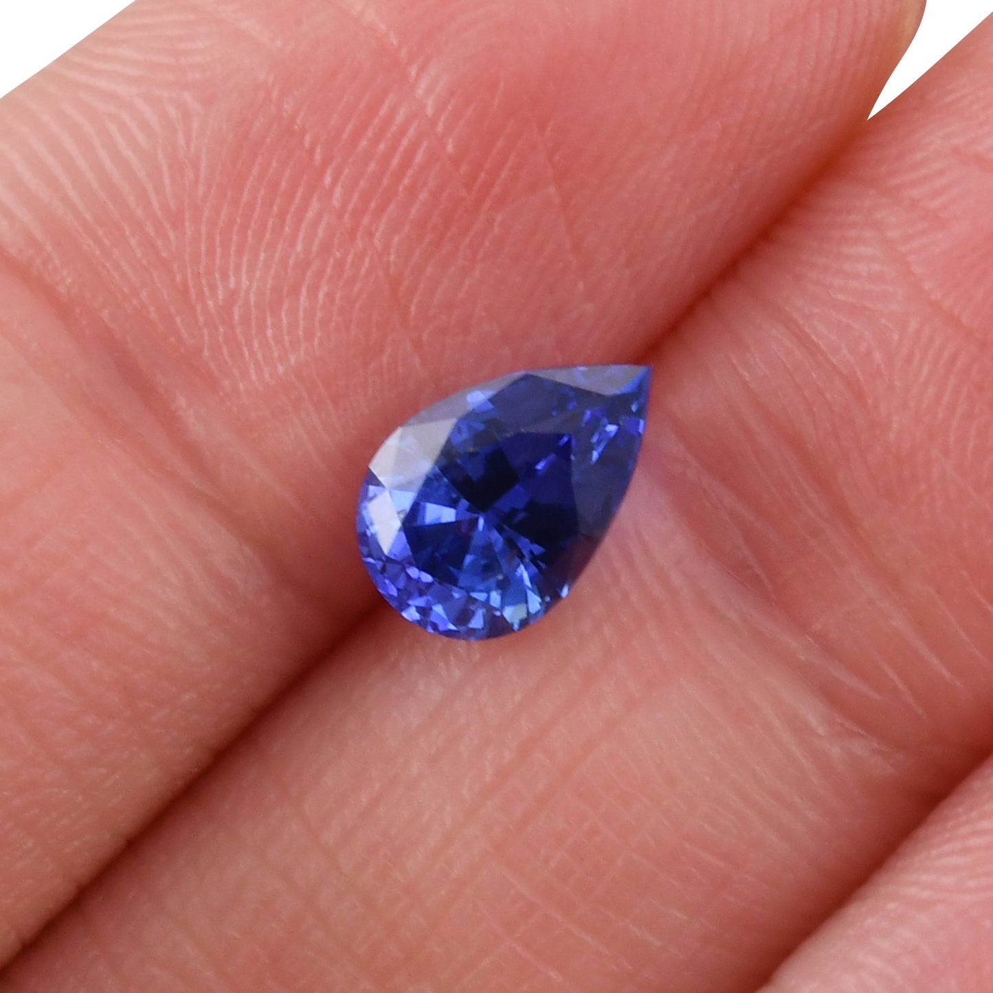 1,41 Karat blauer birnenförmiger Saphir aus Sri Lanka