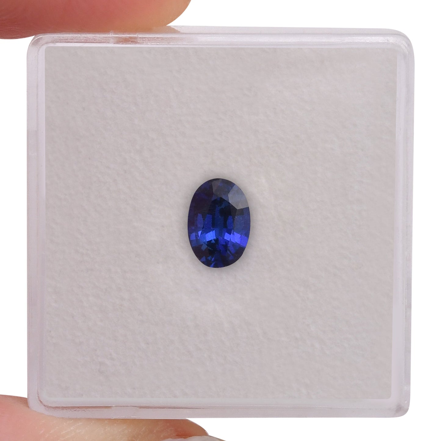 0,73 Karat blauer ovaler Saphir aus Sri Lanka