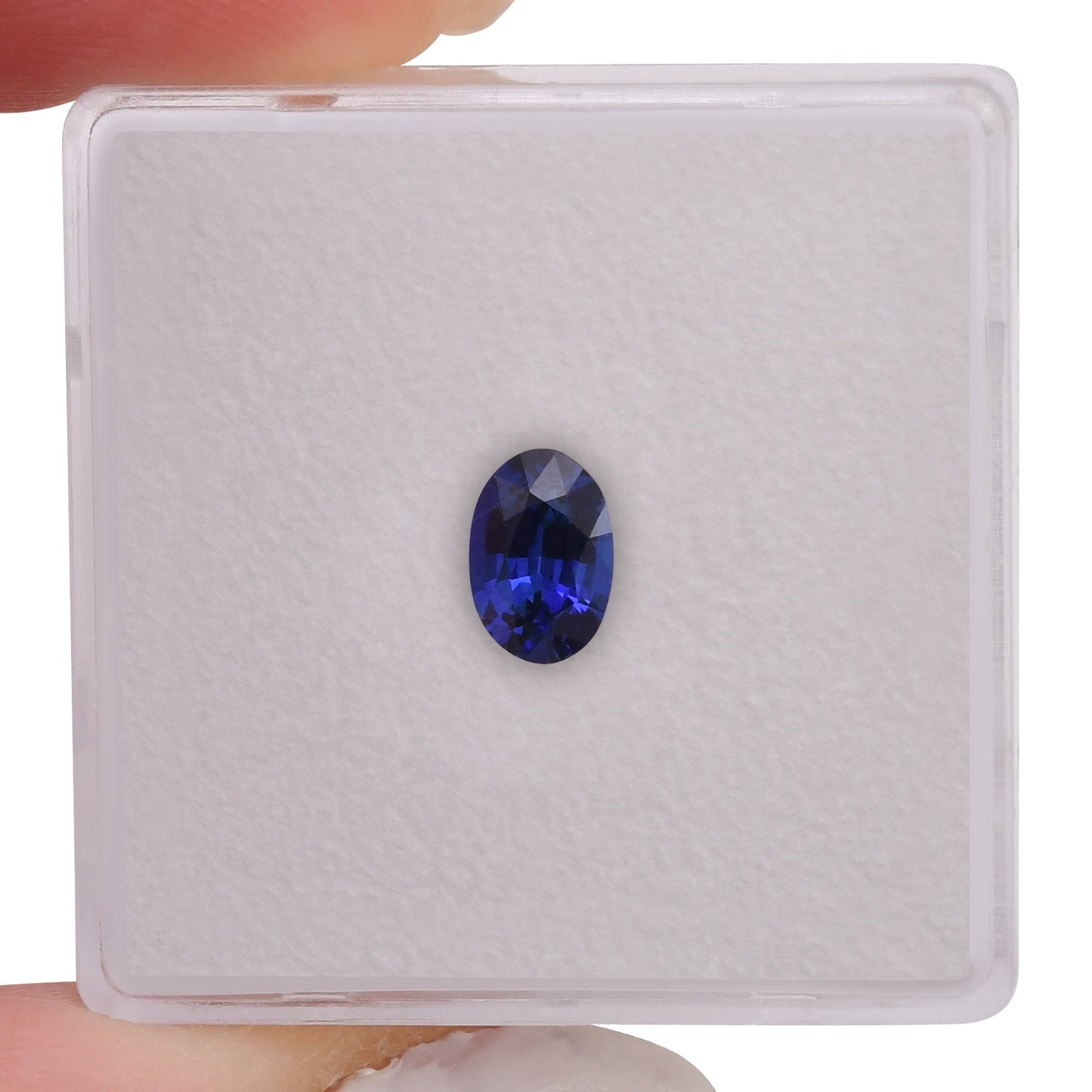 0,67 Karat blauer ovaler Saphir aus Sri Lanka