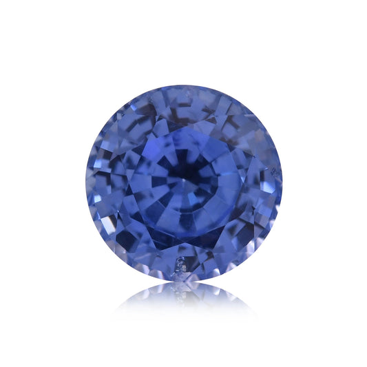 2,55 Karat blauer runder Saphir aus Sri Lanka
