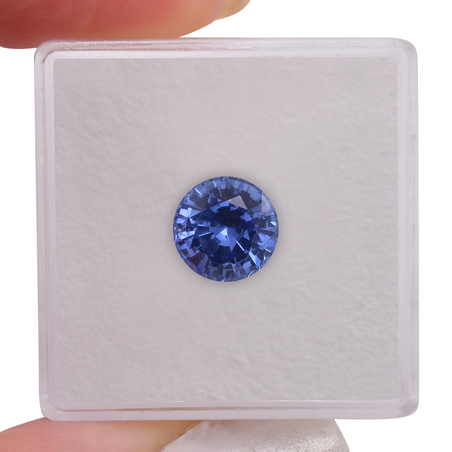 2,55 Karat blauer runder Saphir aus Sri Lanka