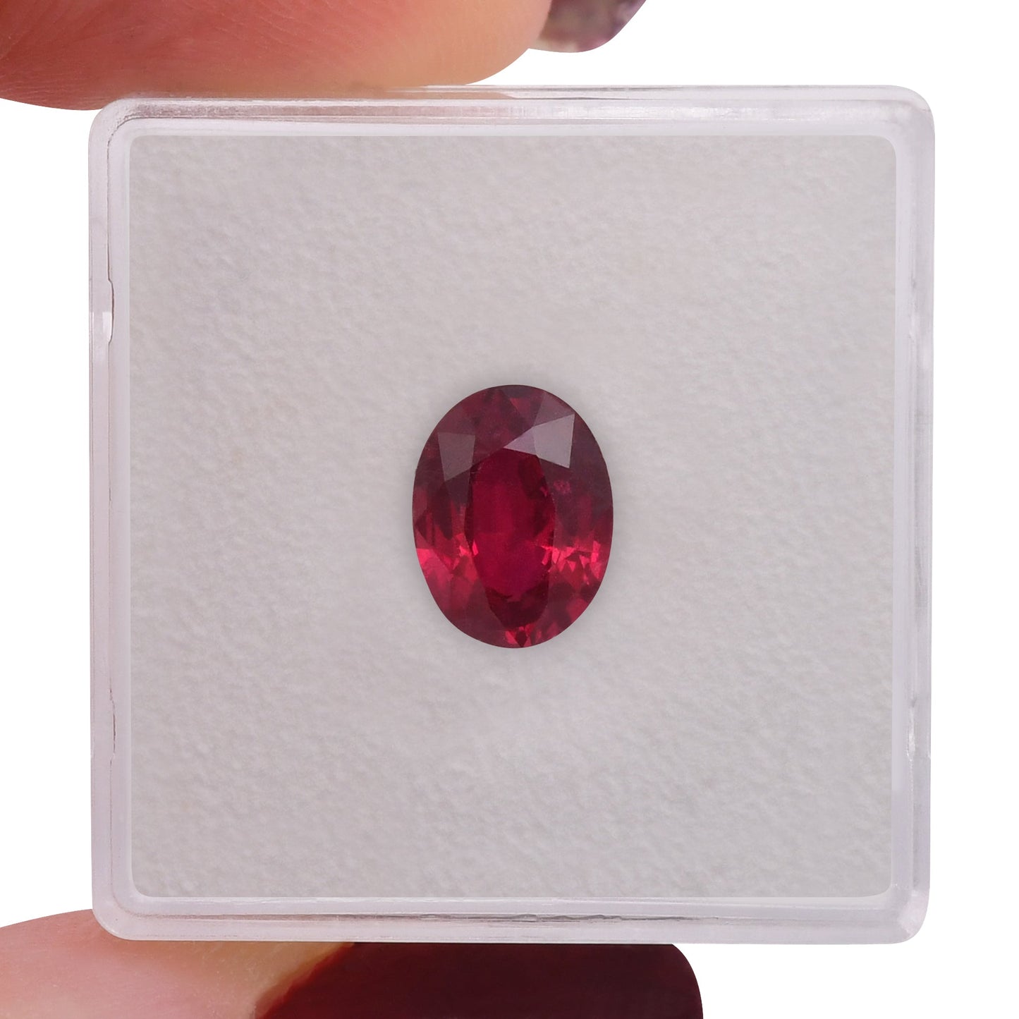 1,98 Karat roter burmesischer ovaler Rubin GRS