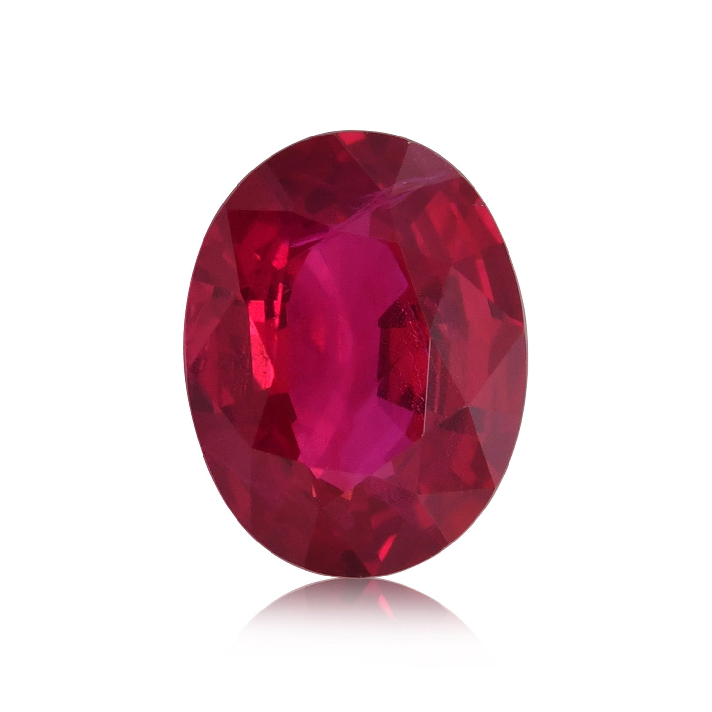 1,98 Karat roter burmesischer ovaler Rubin GRS