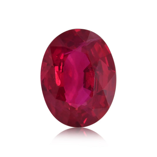 1,98 Karat roter burmesischer ovaler Rubin GRS