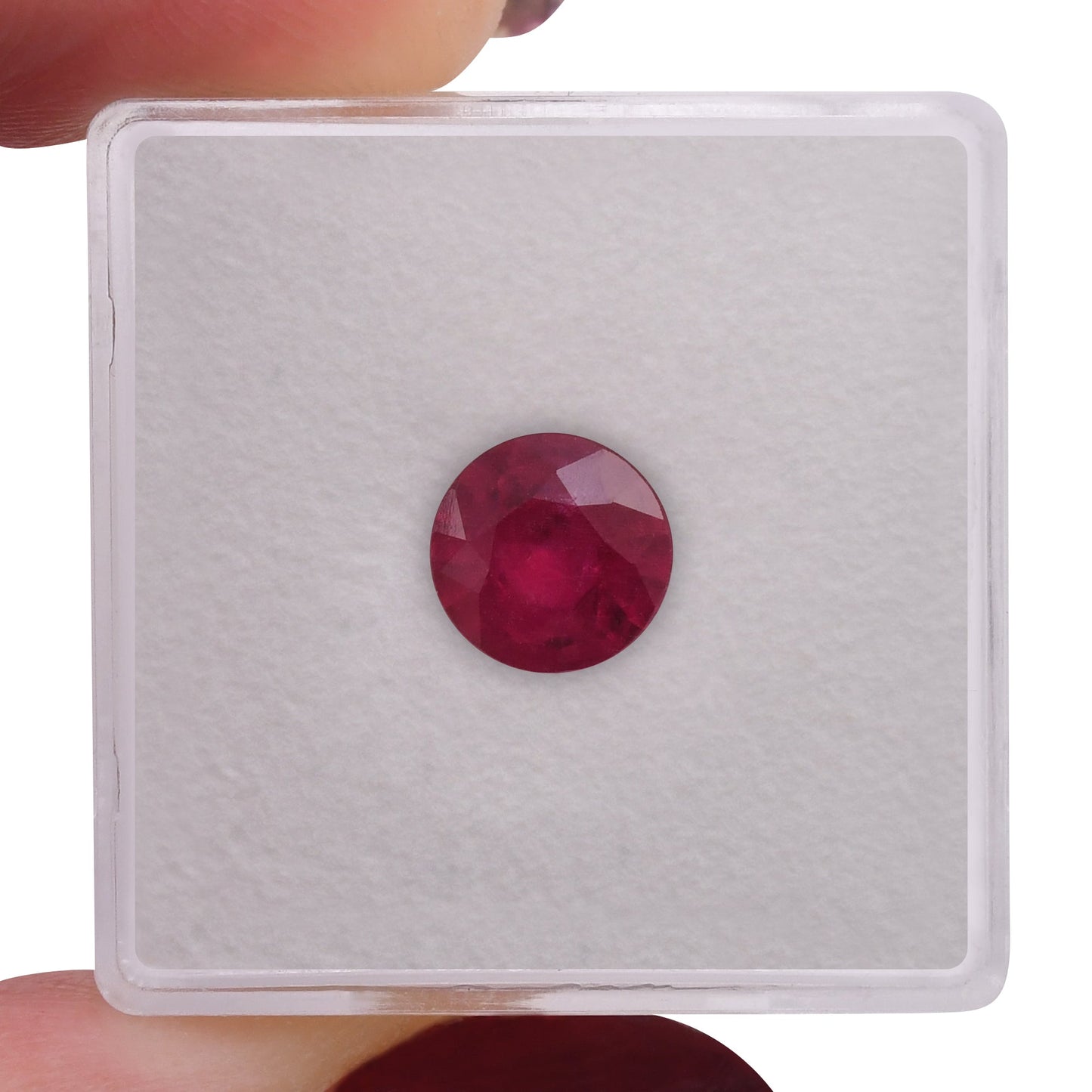 1,81 Karat roter runder Rubin aus Mosambik
