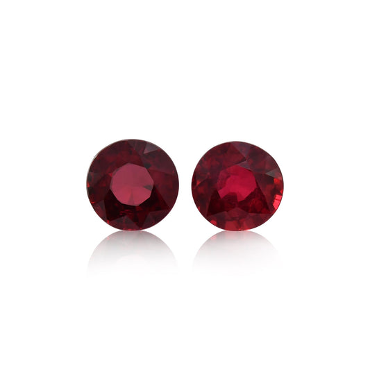 2,31 Karat roter runder Rubin aus Mosambik
