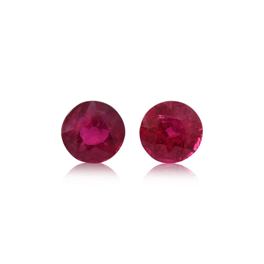 2,31 Karat roter runder Rubin aus Mosambik