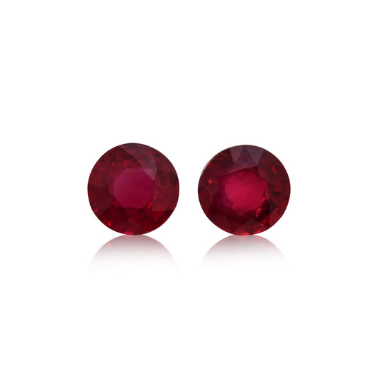 2,39 Karat roter runder Rubin aus Mosambik