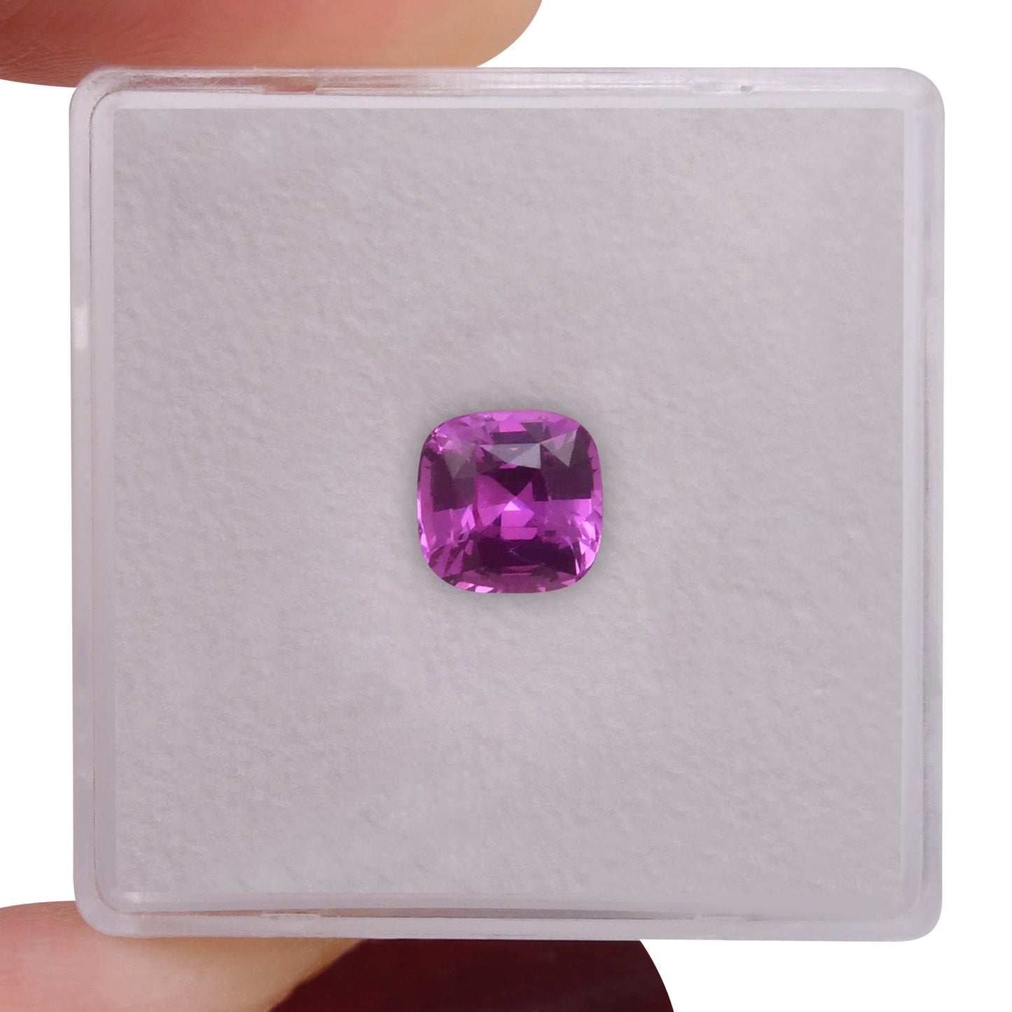 1,24 Karat rosafarbener MADAGASKAR-Kissen-Saphir