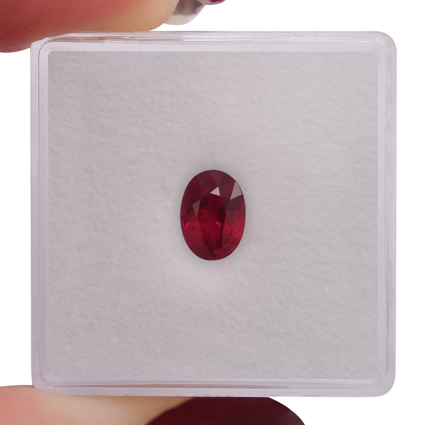 1,02 Karat roter ovaler Rubin aus Mosambik