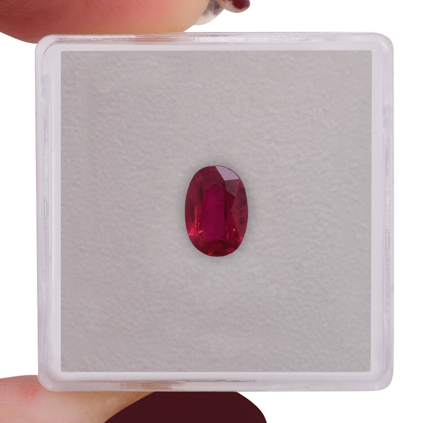 0.85 Carat Red MOZAMBIQUE Oval Ruby