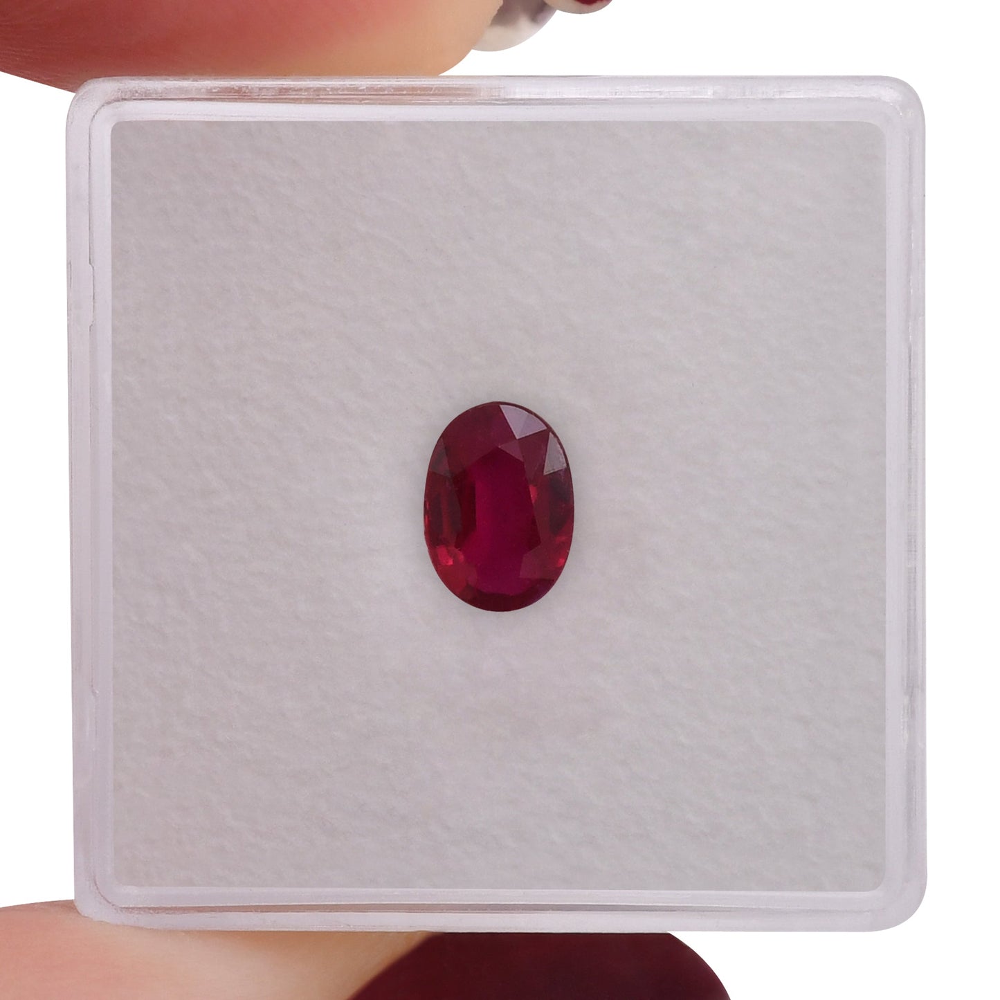 1,01 Karat roter ovaler Rubin aus Mosambik