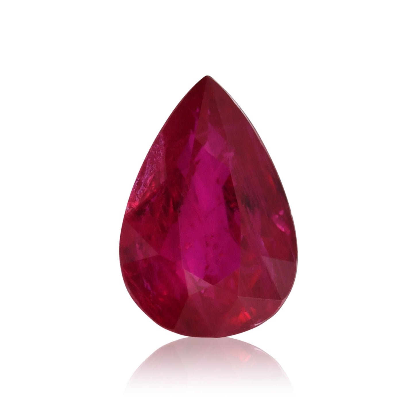 1,00 Karat roter Mosambik-Birnenrubin