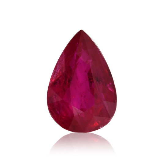 1,00 Karat roter Mosambik-Birnenrubin