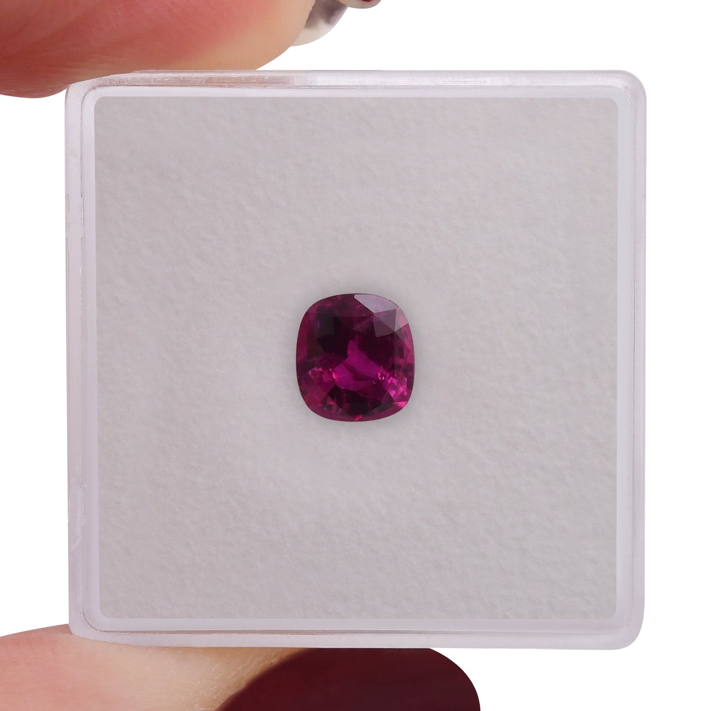 1,19 Karat roter Mosambik-Kissenrubin
