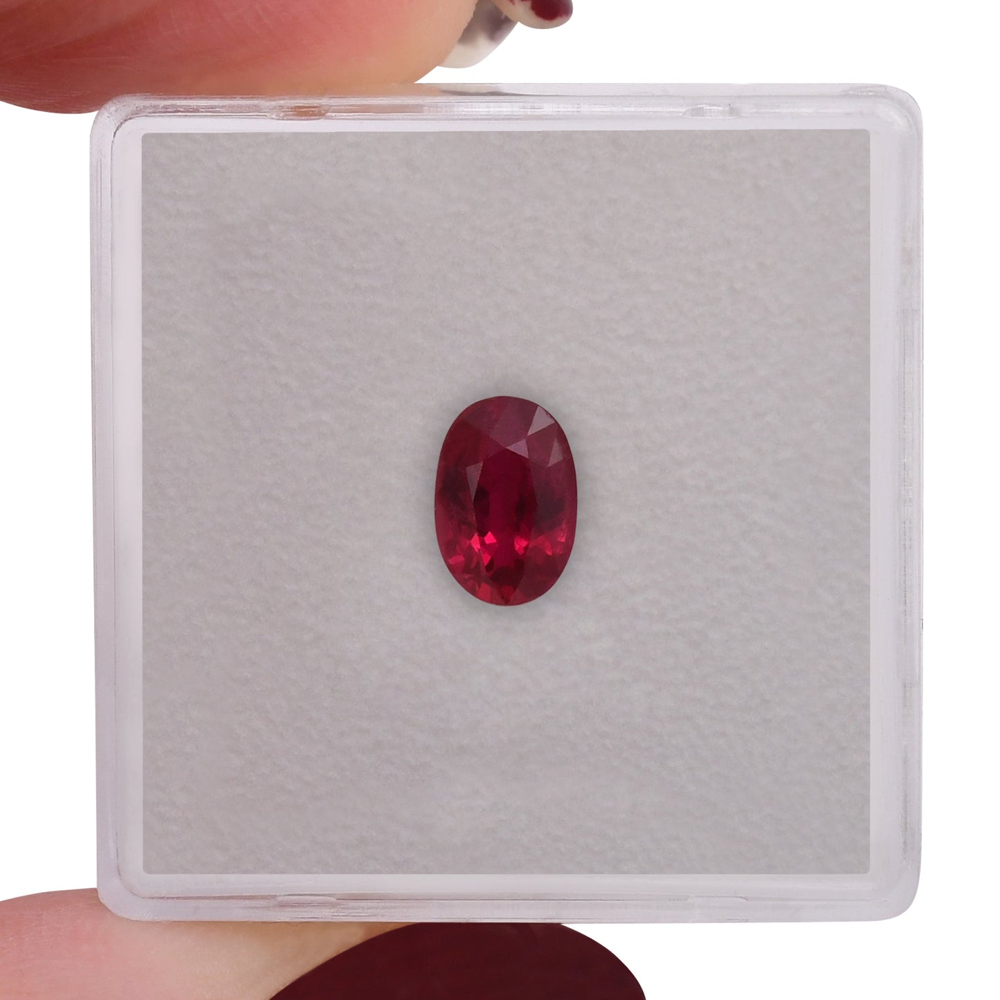 1,00 Karat roter ovaler Rubin aus Mosambik