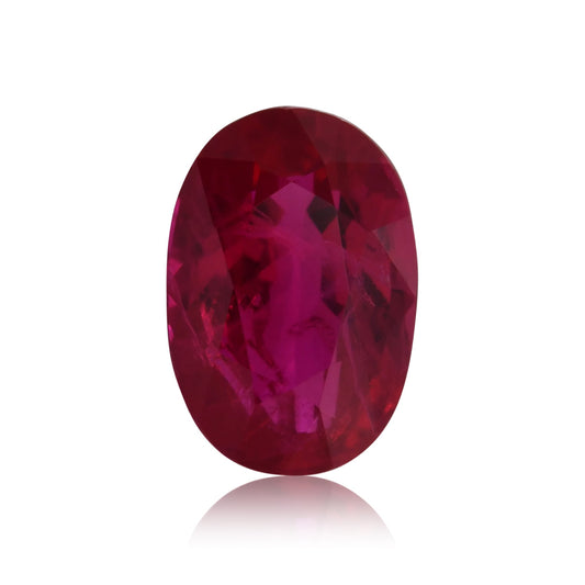 1,00 Karat roter ovaler Rubin aus Mosambik
