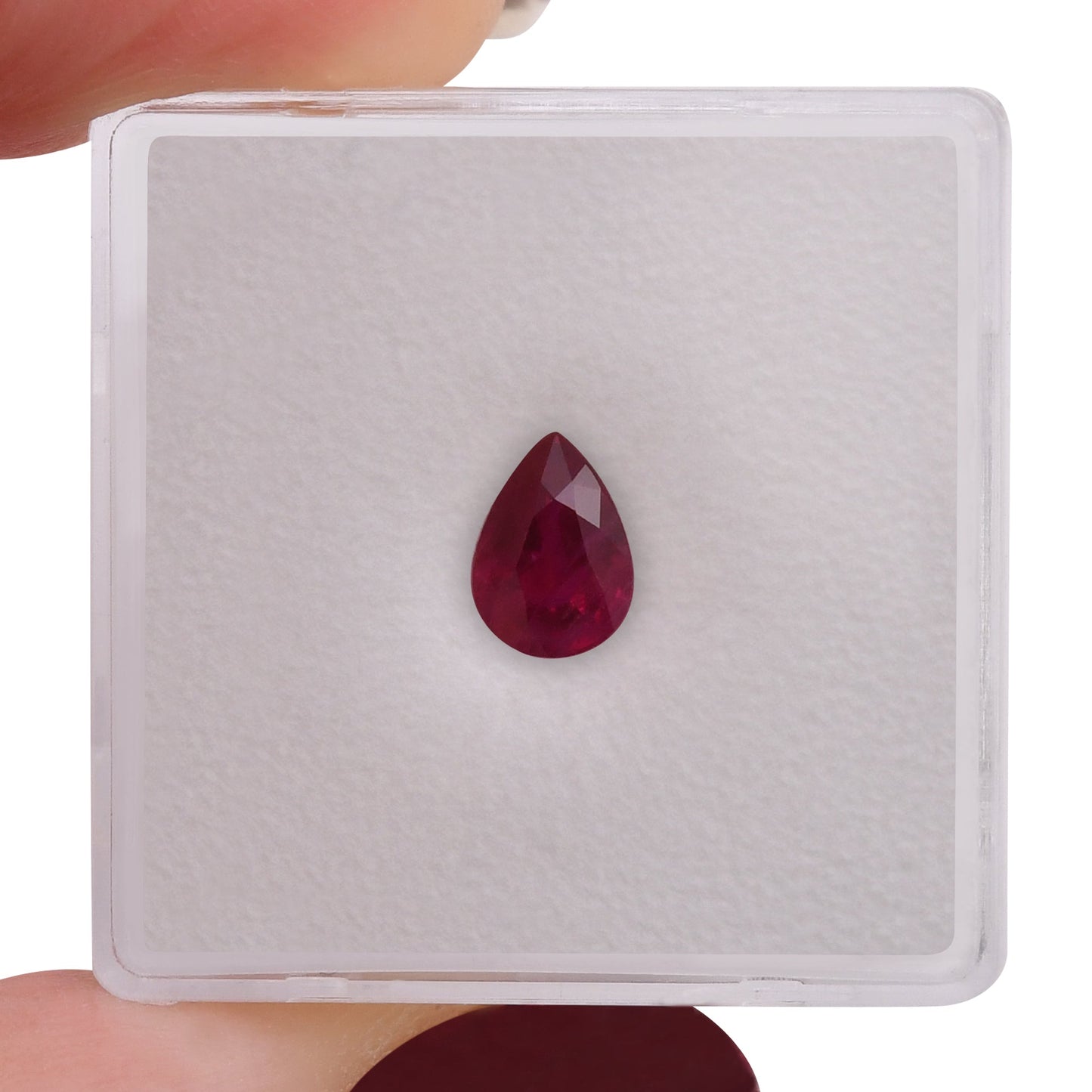 1,02 Karat roter Mosambik-Birnenrubin